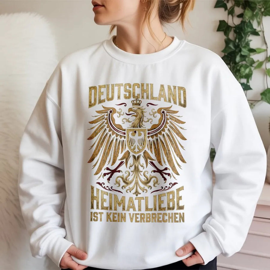 German Eagle Sweatshirt | Vintage Deutschland Adler Graphic | Premium Cotton Shirt | Patriotic Heimatliebe Gift for Germans