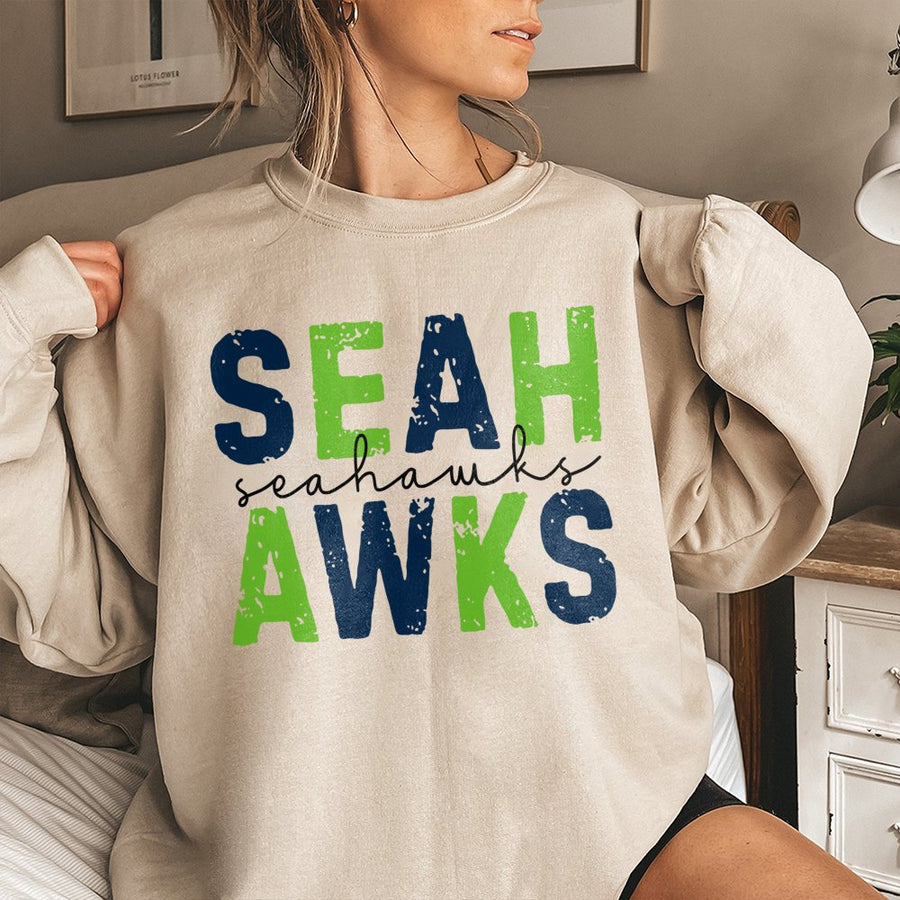 Seah Seahawks Awks Seattle Seahawks Sweatshirt