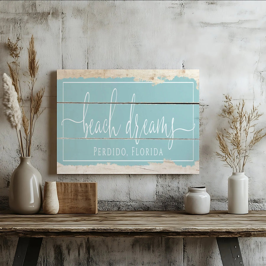 Beach Dreams Perdido Florida Canvas | Coastal Wall Art Decor | Premium Gallery Wrap Stretched Print | Gift For Beach Lovers And Home Stylists