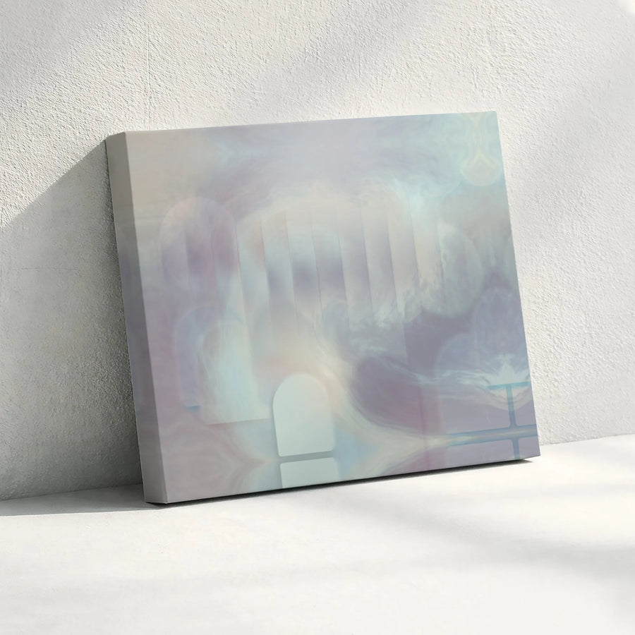 Abstract Canvas Wall Art | Ethereal Pastel Geometric Print | Premium Gallery Wrapped Canvas | Modern Living Room & Office Decor Gift