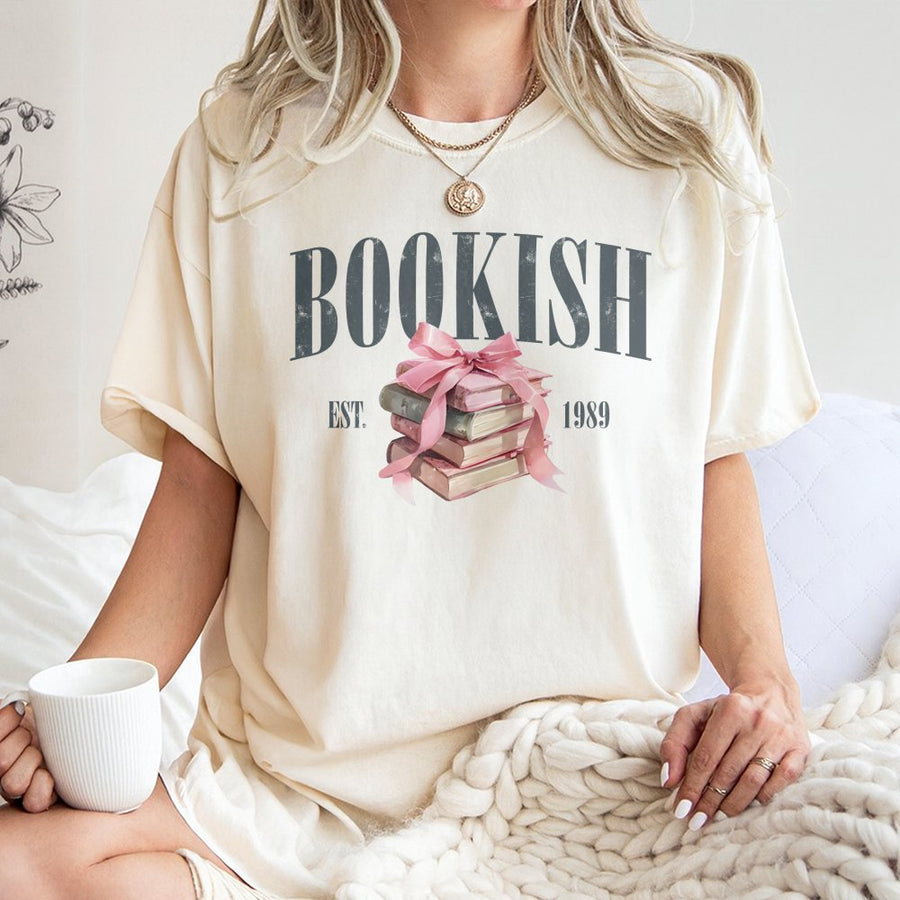 Bookish T-Shirt | Retro Aesthetic Coquette Books Design | 100% Cotton Premium Tee | Unique Gift For Book Lovers And Readers