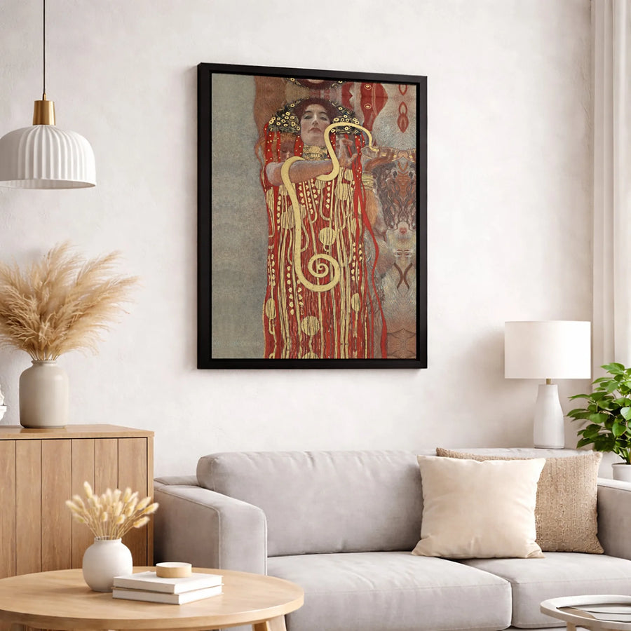 Gustav Klimt Hygeia Canvas Print | Art Nouveau Wall Art | Premium Fade-Resistant Gallery Wrap | Elegant Home Office Decor Gift
