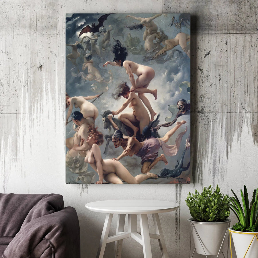 Witches Sabbath Canvas Wall Art | Classic Gothic Fine Art Print by Luis Falero | Premium Gallery Wrapped Canvas | Dark Academia Decor Gift