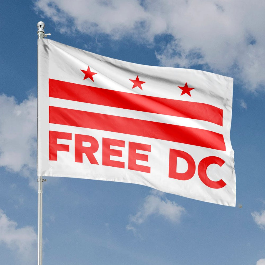 Free DC Flag | Washington Statehood Advocacy House Banner | Durable Premium Polyester | Protest Gift for Residents and Supporters