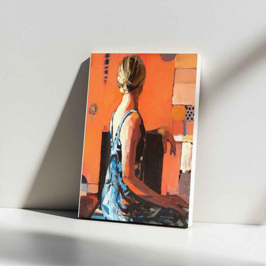 Abstract Woman Vertical Canvas | Modern Figurative Wall Art | Premium Gallery Wrap Canvas | Living Room & Office Decor Gift