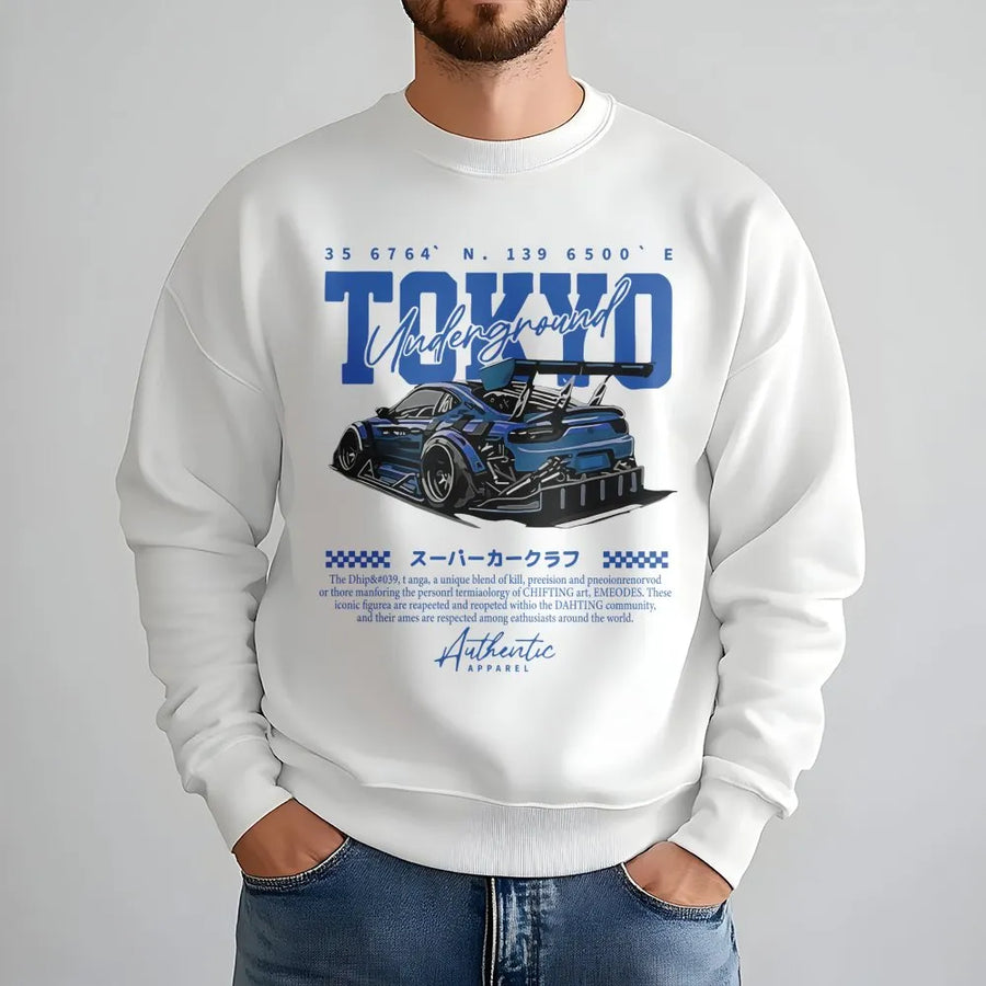 Tokyo Underground JDM Sweatshirt | Japanese Drift Car Graphic | Premium Cotton Blend | Streetwear Gift for Car Enthusiasts and Tuner Fans