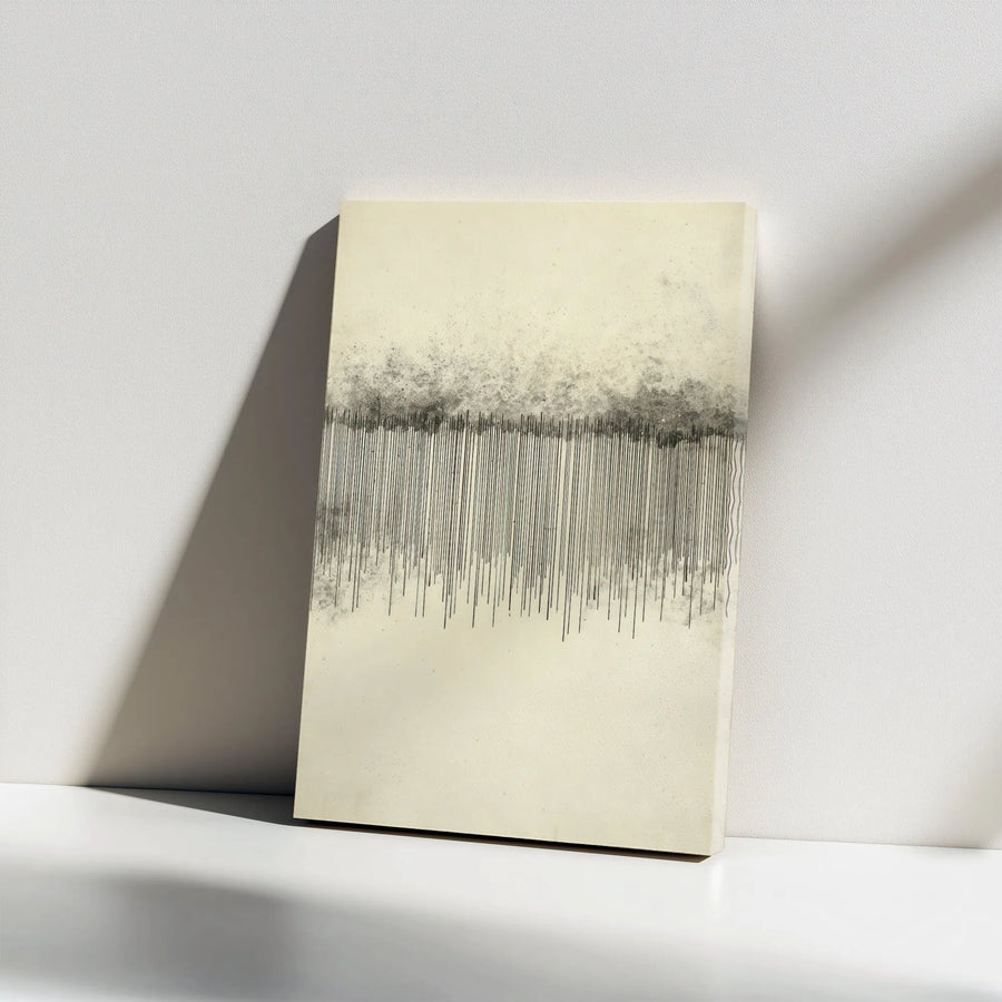 Abstract Minimalist Wall Art | Vertical Dripping Lines Canvas Print | Premium Gallery Wrap Decor | Modern Office & Home Interior Gift