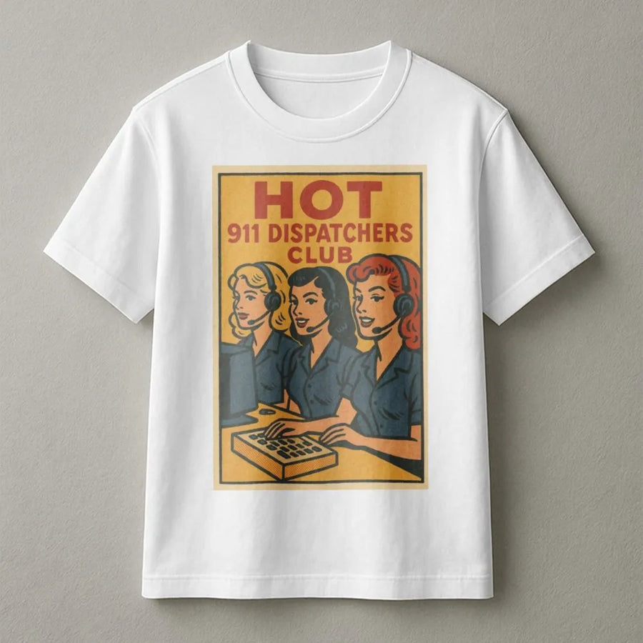 911 Dispatcher T-Shirt | Retro Comic Book Emergency Operator Design | Premium Soft Cotton Graphic Tee | Funny First Responder Gift For Her