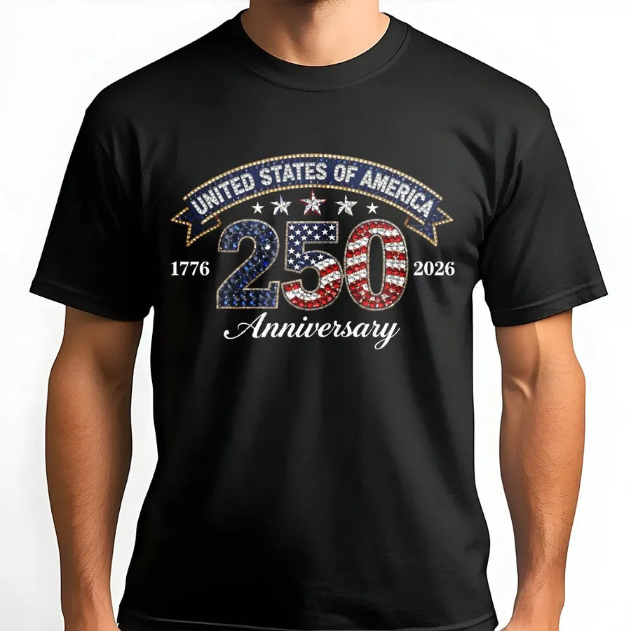 USA 250th Anniversary T-Shirt | 1776-2026 Patriotic Flag Graphic | Premium Cotton Unisex Tee | Commemorative Semiquincentennial Gift