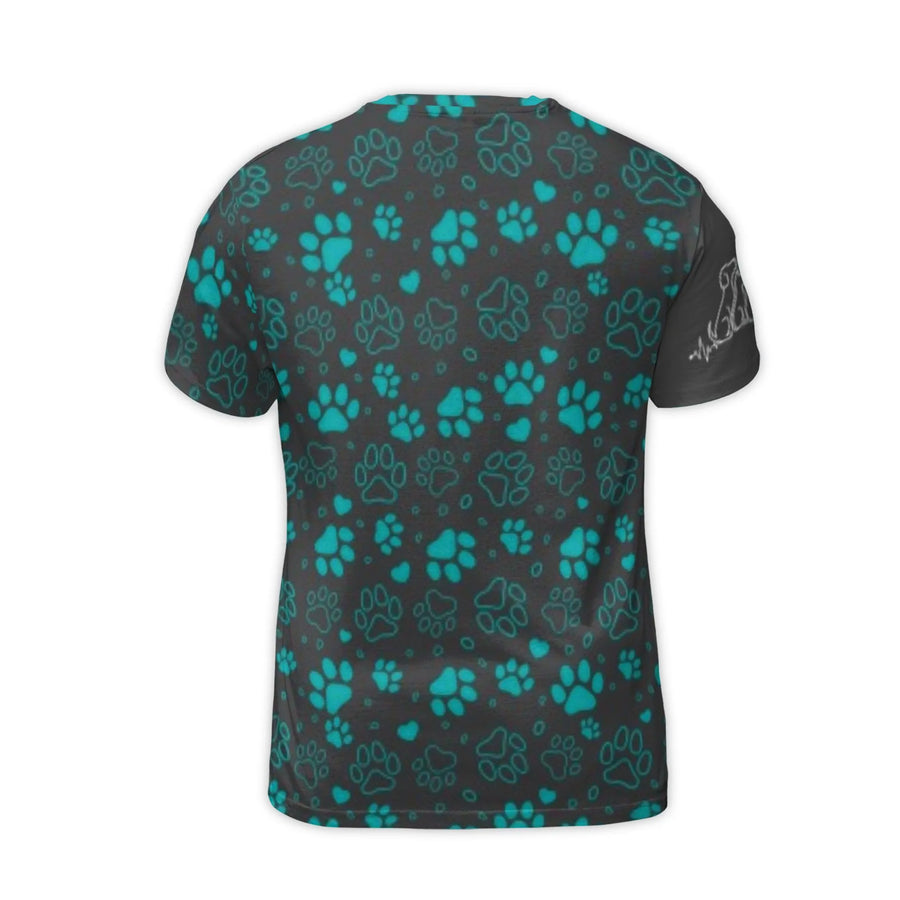 Veterinarian T-Shirt | Paw Print Stethoscope Love Graphic | Premium Jersey 3D Print | Gift for Vet Tech & Animal Doctor