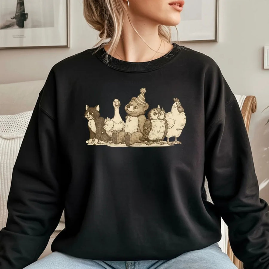 Little Bear Sweatshirt | Vintage 90s Cartoon Graphic | Premium Cotton Blend | Unisex Cozy Animal Lover Gift