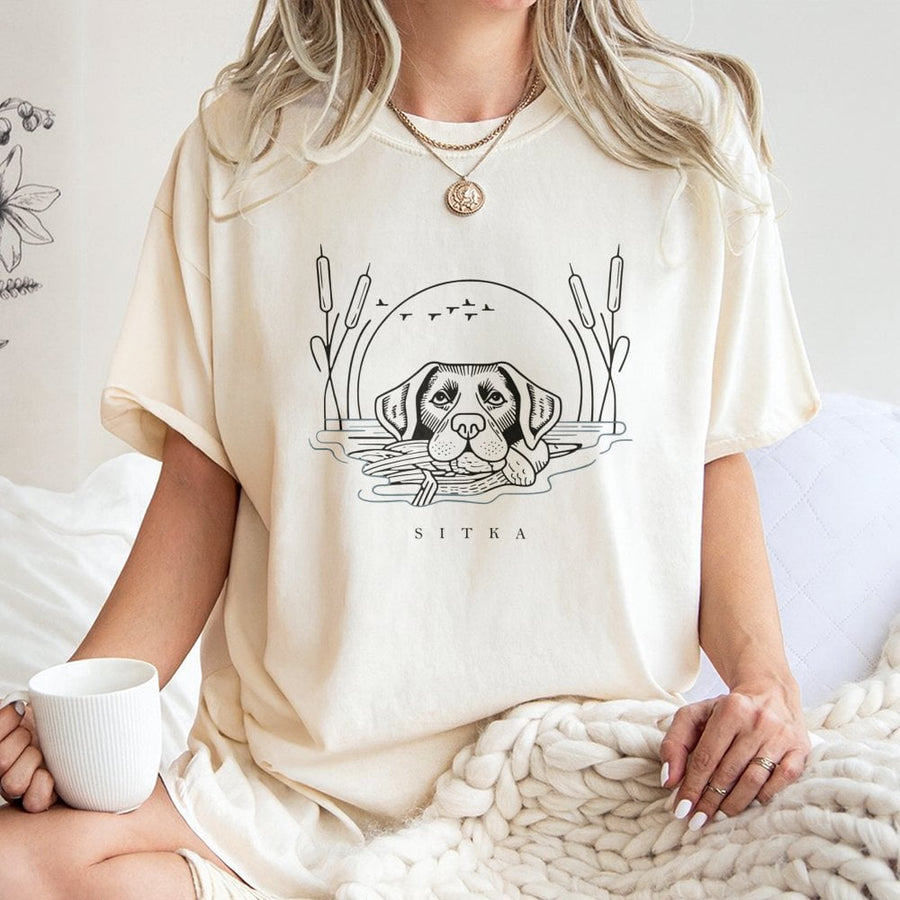 Labrador Retriever Hunting T-Shirt | Waterfowl Duck Dog Graphic | Premium Soft Cotton Apparel | Wildlife Outdoor Gift for Hunters