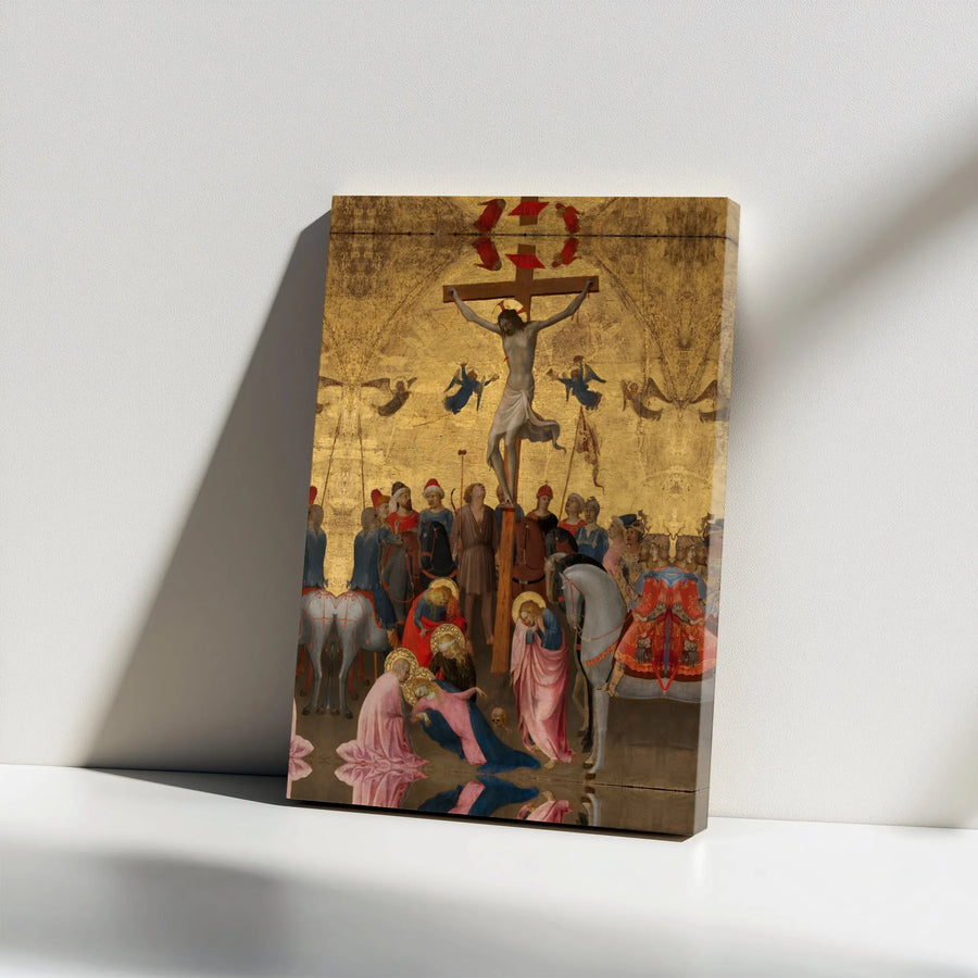 Crucifixion of Christ Canvas Wall Art | Vintage Religious Painting Print | Premium Gallery Wrapped Canvas | Christian Home Decor Gift
