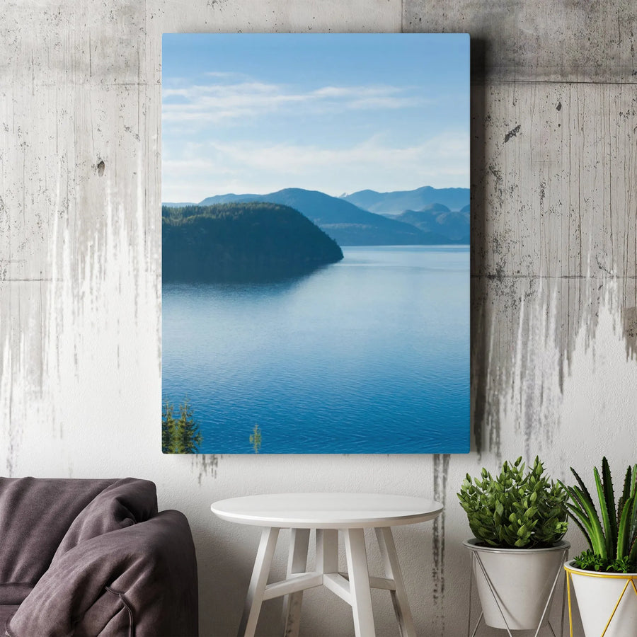 Mountain Lake Landscape Canvas Art | Serene Forest Scenic Wall Decor | Premium 1.25" Gallery Wrap | Nature-Inspired Home Office Wall Hanging