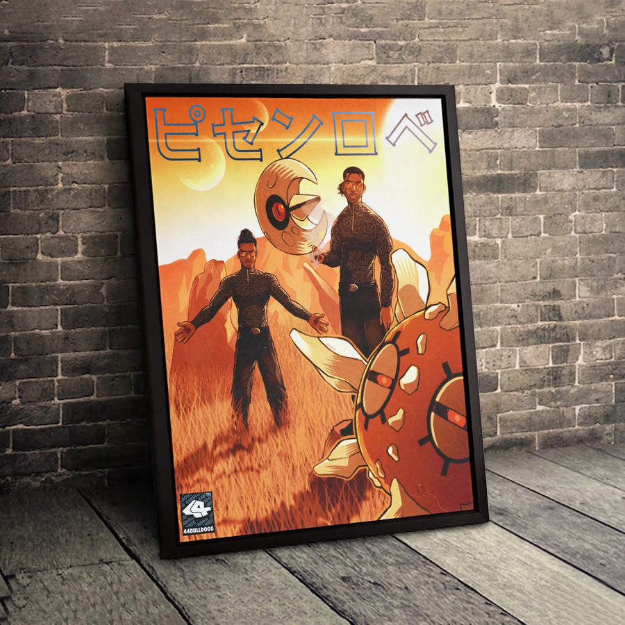 Sci-Fi Alien Landscape Canvas Print | Anime Manga Style Wall Art | Premium Gallery Wrapped Decor | Unique Gift for Anime Fans
