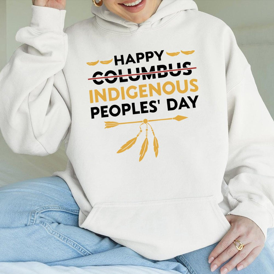 Indigenous Peoples Day Hoodie | Native American Heritage Design | Soft Cotton Blend Sweatshirt | Commemorative Social Justice Gift For Adults