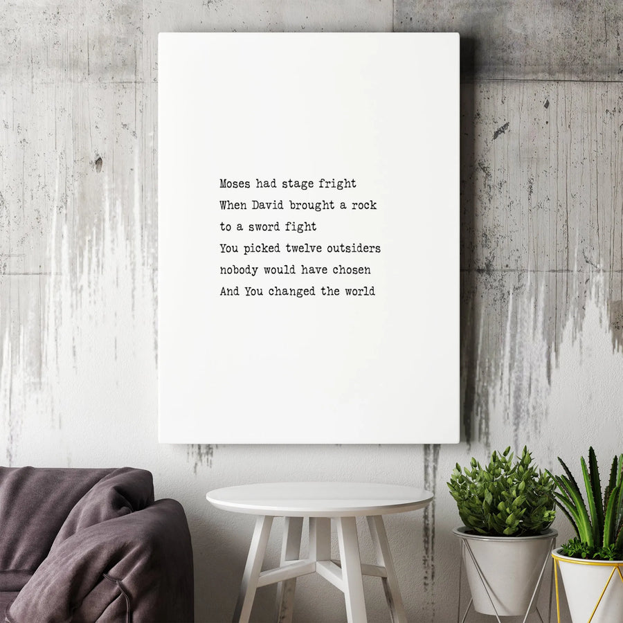 Religious Wall Art Canvas | Inspirational Bible Verse Quote | Premium Gallery Wrapped Print | Christian Gift for Home Office Decor