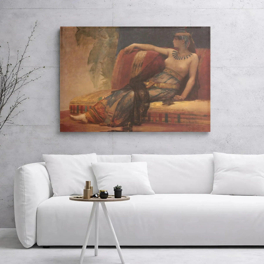 Cleopatra Painting Canvas Print | Alexandre Cabanel Classical Fine Art | 1.25" Gallery Wrap Wall Decor | Premium Museum Quality Home Art