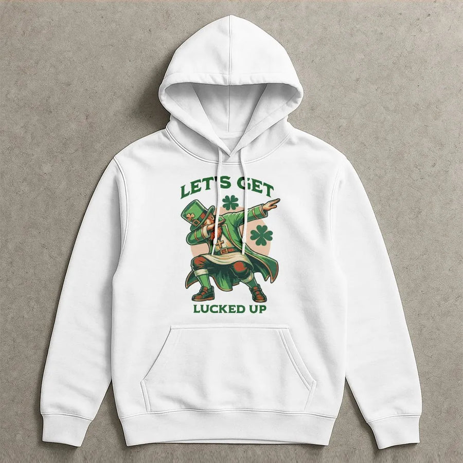 Funny St Patricks Day Hoodie | Dabbing Leprechaun Graphic Sweatshirt | Premium Cotton Blend | Irish Pub Crawl Gift for Men & Women