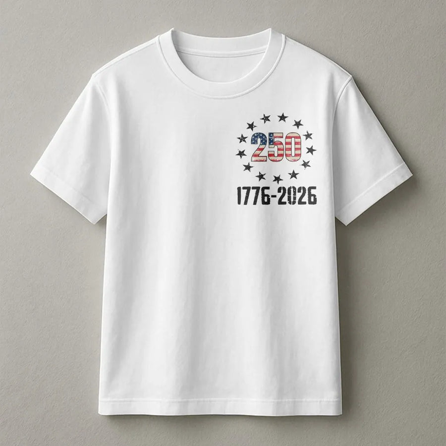 USA 250th Anniversary T-Shirt | Vintage 1776-2026 Distressed Flag | Soft Cotton Blend Crewneck | Patriotic American Collector's Gift