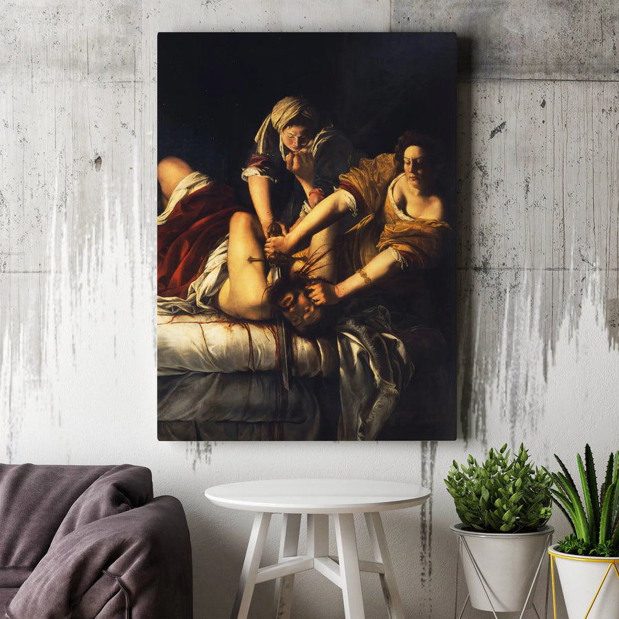 Judith Beheading Holofernes Canvas Print | Artemisia Gentileschi Painting Reproduction | Premium Gallery Wrap | Collector's Baroque Art for Home Decor