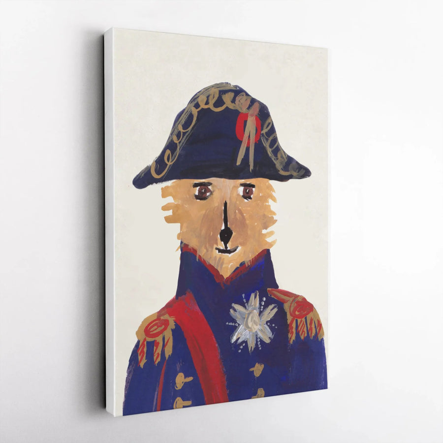 Norwich Terrier Napoleon Canvas Wall Art | Whimsical Historical Pet Portrait | Premium 1.25" Gallery Wrap Canvas | Collector's Gift for Dog Lover