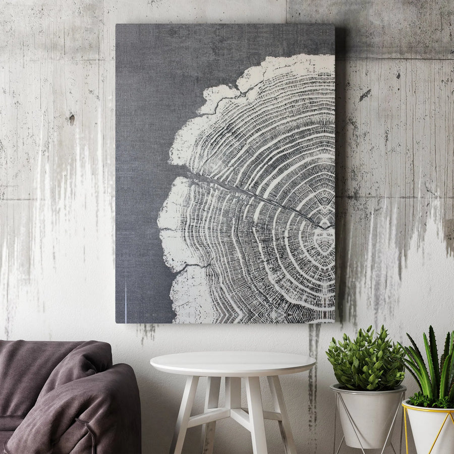 Tree Ring Canvas Wall Art | Abstract Wood Slice Print | Premium Gallery-Quality Canvas | Modern Rustic Farmhouse Decor Gift