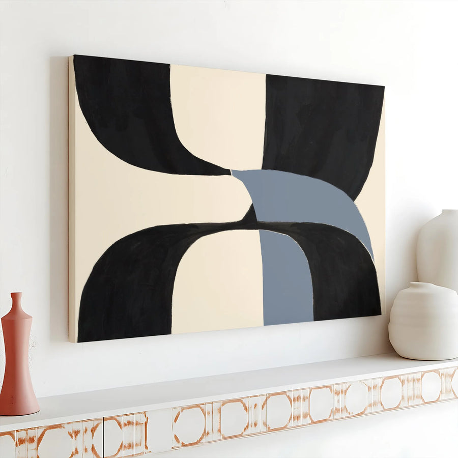 Modern Abstract Canvas Print | Bold Geometric Forms Wall Art | Premium Gallery Wrapped Canvas | Minimalist Home & Office Decor Gift