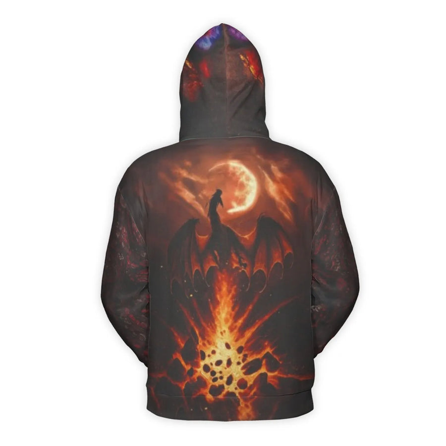 Red Dragon 3D Hoodie | Fierce Fire Beast Graphic Print | Premium Brushed Fleece Lining | Mythical Fantasy Gift For Men And Women