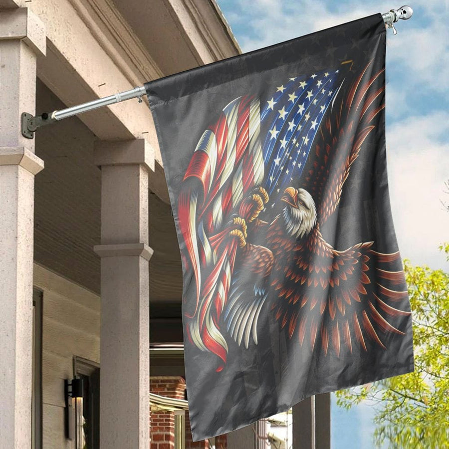 American Eagle House Flag | Patriotic Bald Eagle Stars and Stripes | Premium Weather-Resistant Polyester | Outdoor Garden Decor Gift