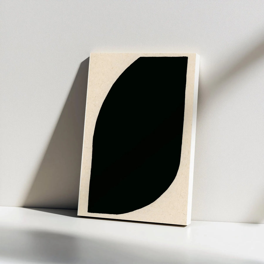 Abstract New Moon Vertical Canvas | Modern Minimalist Wall Art | Premium Thick Gallery Canvas | Contemporary Home Decor Gift