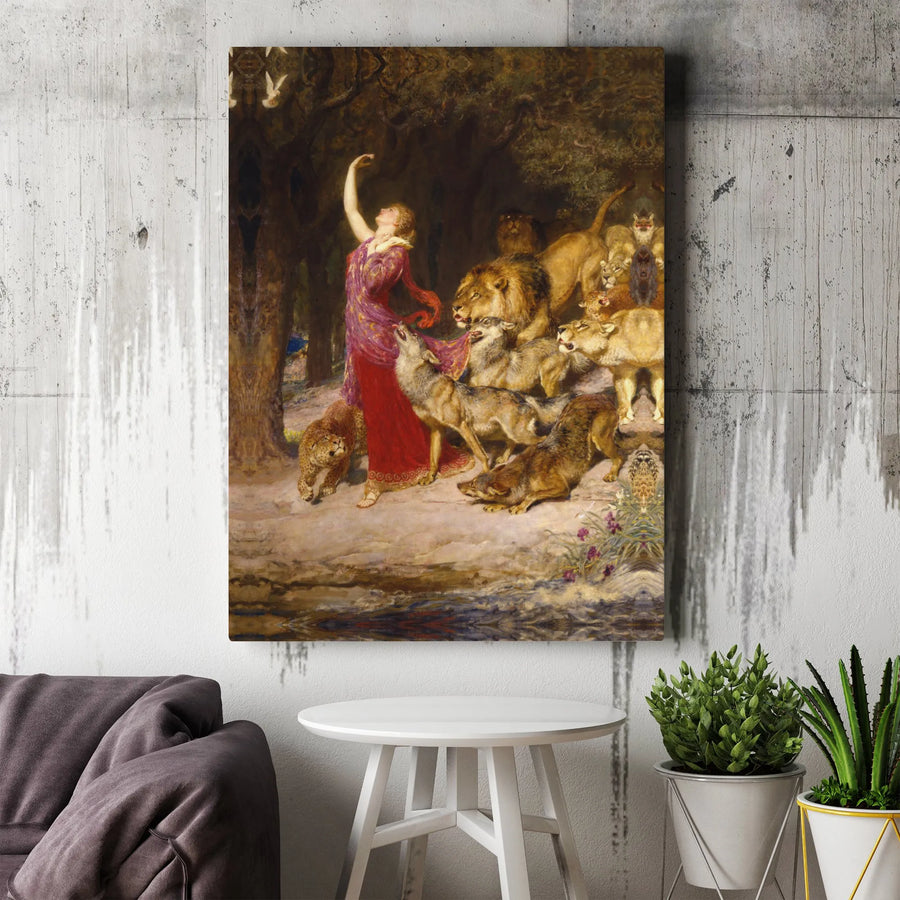 Circe by Briton Riviere Canvas Wall Art | Classical Mythology Oil Painting Reproduction | Premium 1.25" Gallery Wrap | Fine Art Gift for Home Decor
