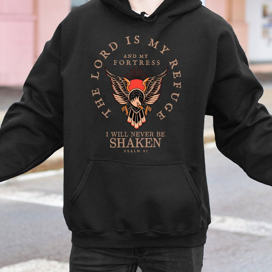 Psalm 91 Hoodie | Christian Eagle Scripture Design | Premium Cotton Blend | Religious Gift for Men and Women