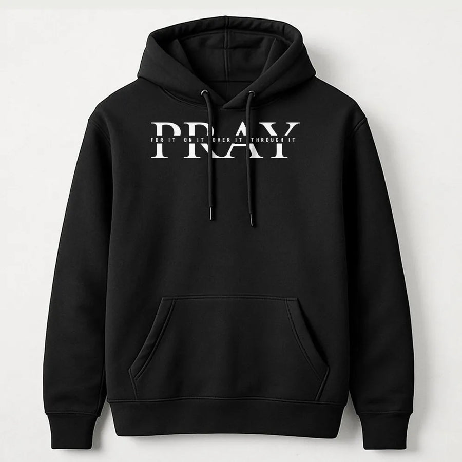 Pray On It Hoodie | Christian Faith Graphic Apparel | Premium Soft Cotton Blend | Religious Gift for Men and Women
