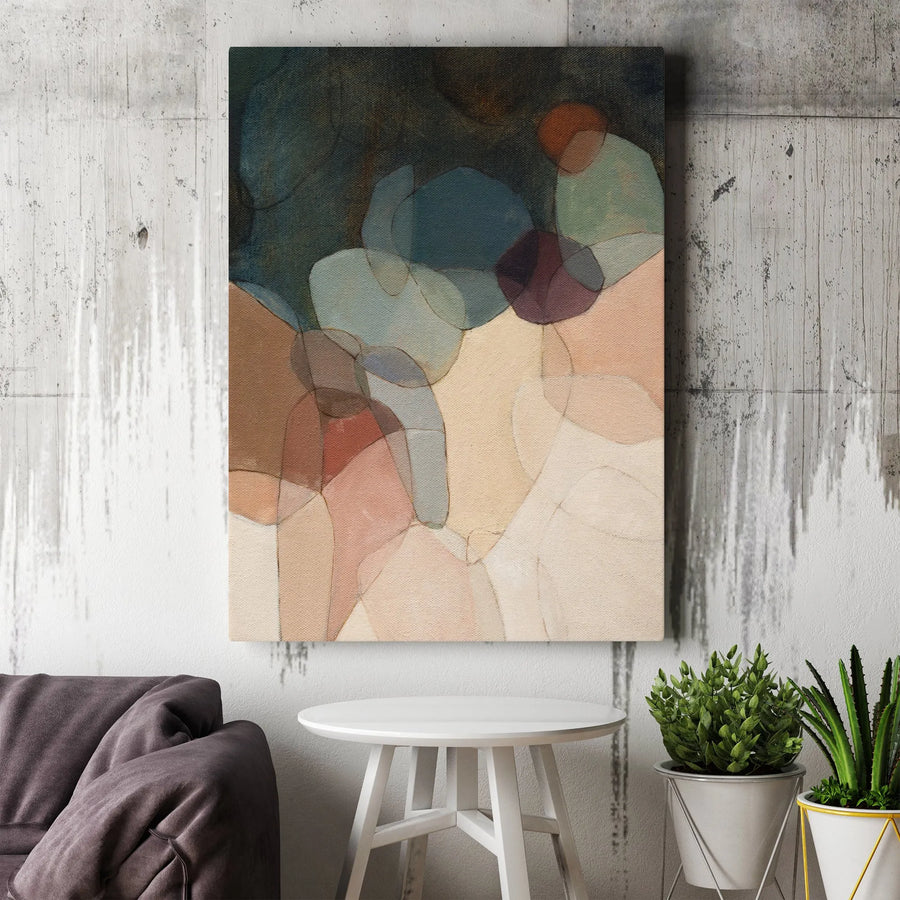 Modern Abstract Canvas Print | Muted Watercolor Wall Art with Earthy Tones | Premium 1.25" Thick Gallery Wrap | Contemporary Living Room Decor Gift