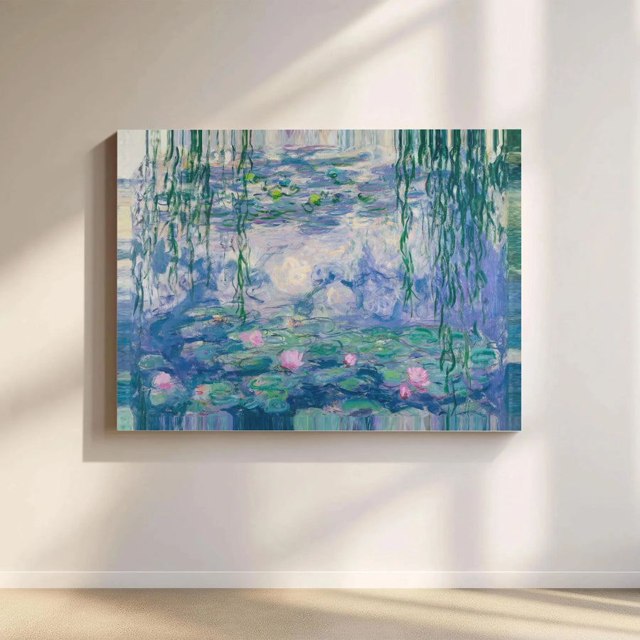 Claude Monet Water Lilies Canvas Print | Famous Impressionist Wall Art | Premium Fade-Resistant Gallery Wrap | Elegant Home Office Decor