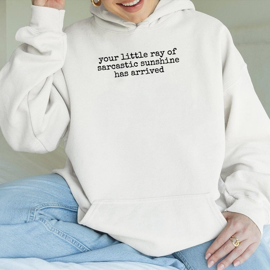 Sarcastic Quote Hoodie | Little Ray of Sunshine Graphic Sweatshirt | Premium Cotton Blend | Funny Gift for Women and Men