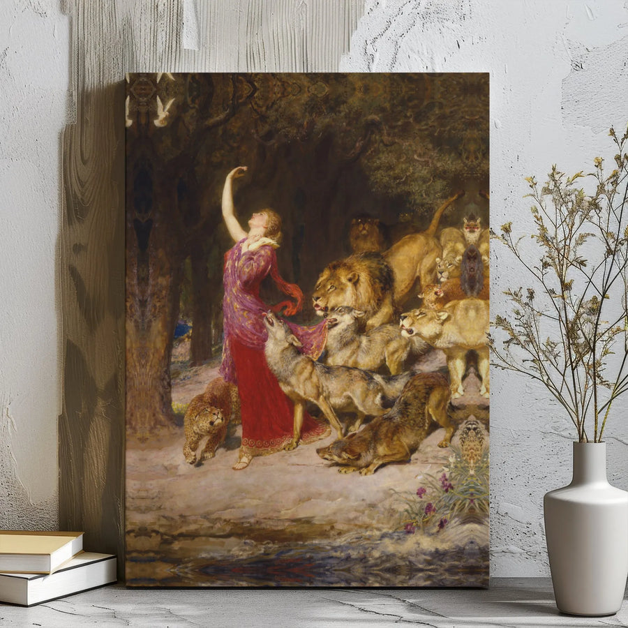 Circe by Briton Riviere Canvas Wall Art | Classical Mythology Oil Painting Reproduction | Premium 1.25" Gallery Wrap | Fine Art Gift for Home Decor