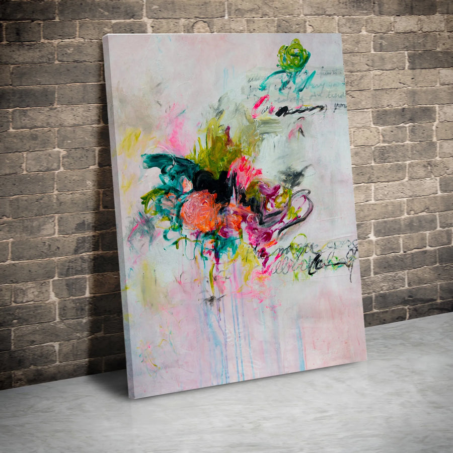 Abstract Canvas Wall Art | Colorful Graffiti Style Painting | Premium Thick Gallery Wrap Canvas | Modern Living Room & Office Decor