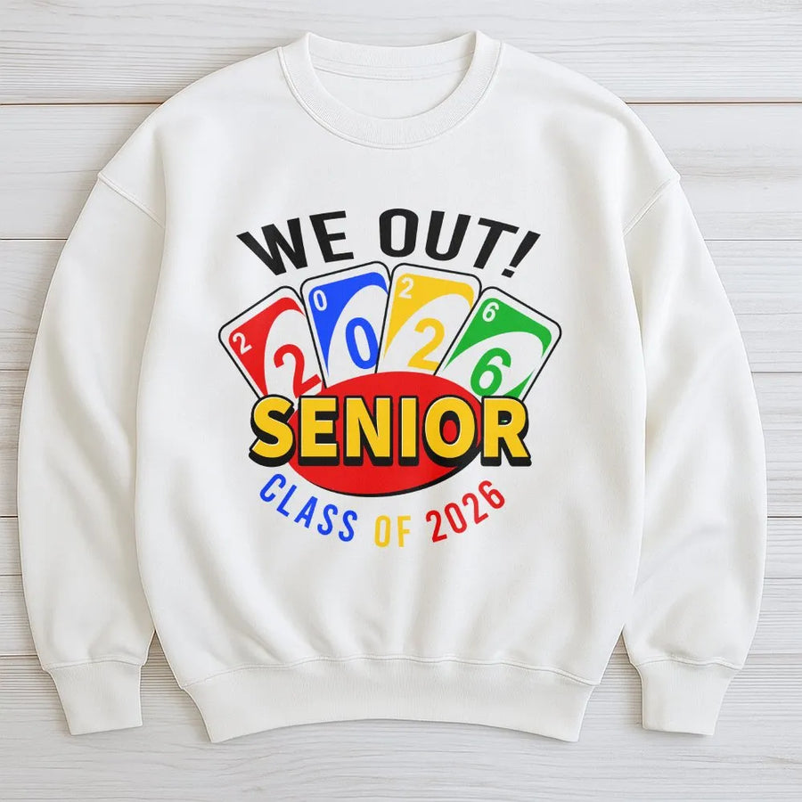 Class of 2026 Graduation Sweatshirt | Funny Card Game Design | Premium Cotton Blend | Gift for High School or College Seniors