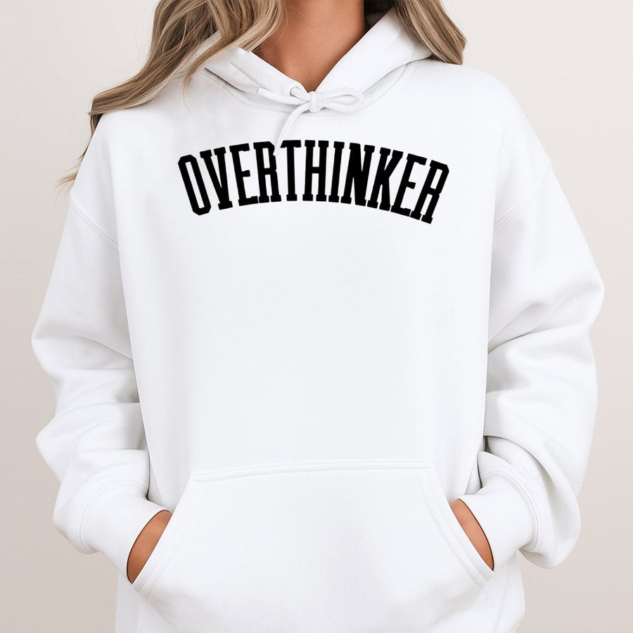 Overthinker Hoodie | Sarcastic Mental Health Sweatshirt | Premium Cotton-Blend | Funny Gift for Her, Introvert Aesthetic Apparel