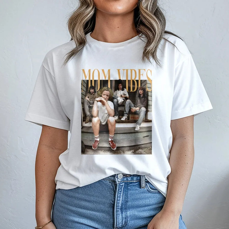 Mom Vibes T-Shirt | 90s Nostalgic Photography Graphic Tee | Premium 100% Cotton | Funny Gift For Tired Moms & Mother's Day 2026