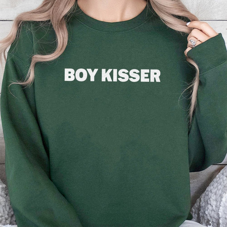 Boy Kisser Sweatshirt | Funny Meme Graphic Pullover | Soft Cotton Blend | Gay Pride Gift for Him and Her
