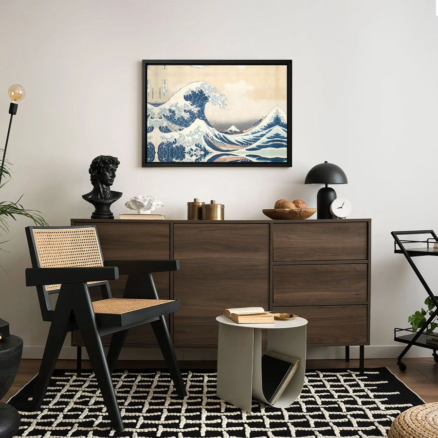 The Great Wave Off Kanagawa Canvas Art | Hokusai Japanese Wall Decor | Premium Fade-Resistant Print | Gallery Quality Office & Home Decor Gift
