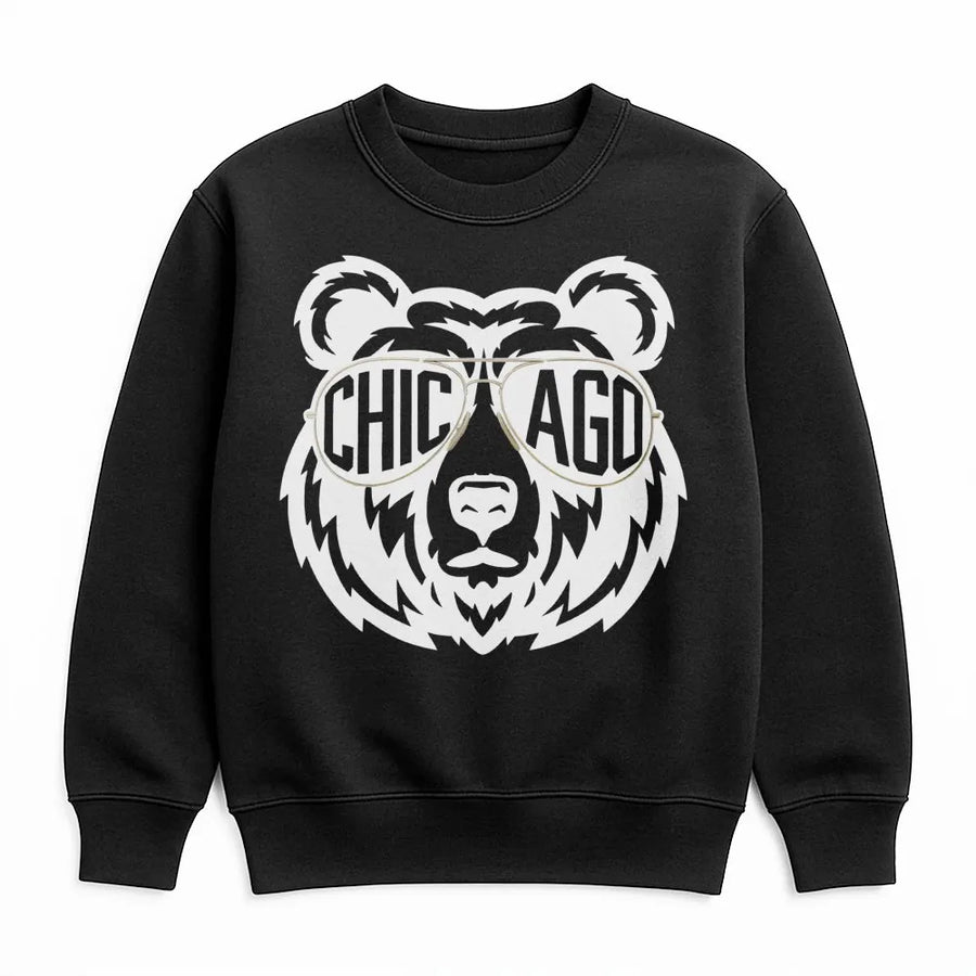 Vintage Chicago Football Bear Sweatshirt, Retro Fan Gift For Mens & Woment
