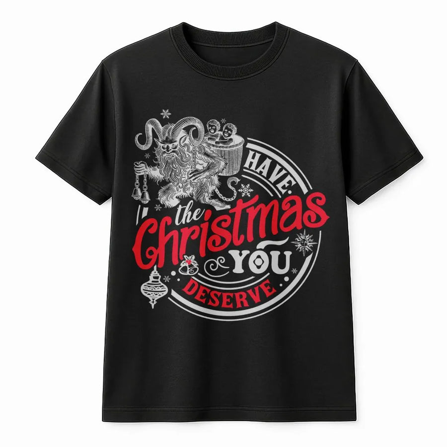 Krampus Christmas T-Shirt | Funny Sarcastic Holiday Graphic | Premium Cotton Unisex Tee | Gift for Anti-Christmas Lovers
