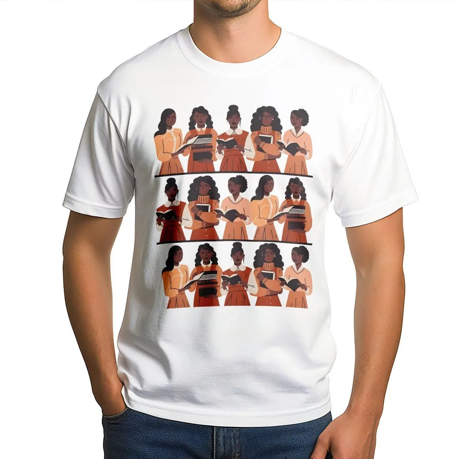 Black Women Reading Books T-Shirt | Melanin Magic Illustration | Premium Cotton Tee | Empowering Gift for Book Lovers and Educators