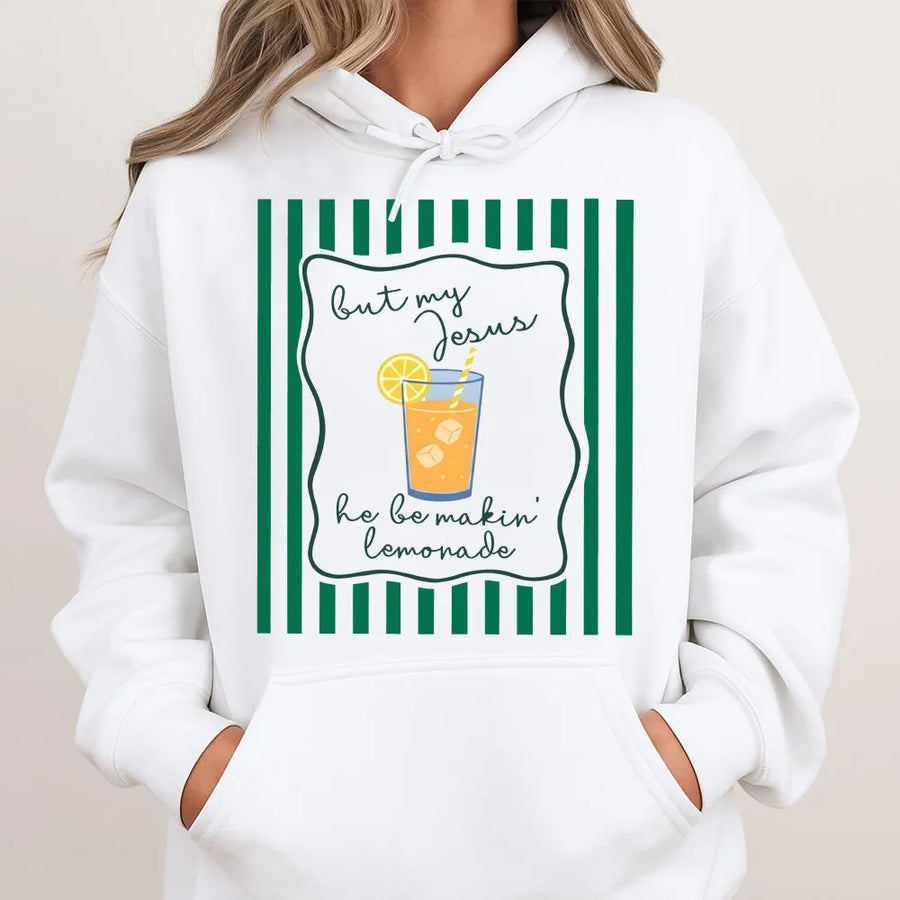 Jesus Lemonade Graphic Hoodie | But My Jesus Makin' Lemonade | Soft Cotton Unisex Shirt | Inspirational Christian Faith Gift