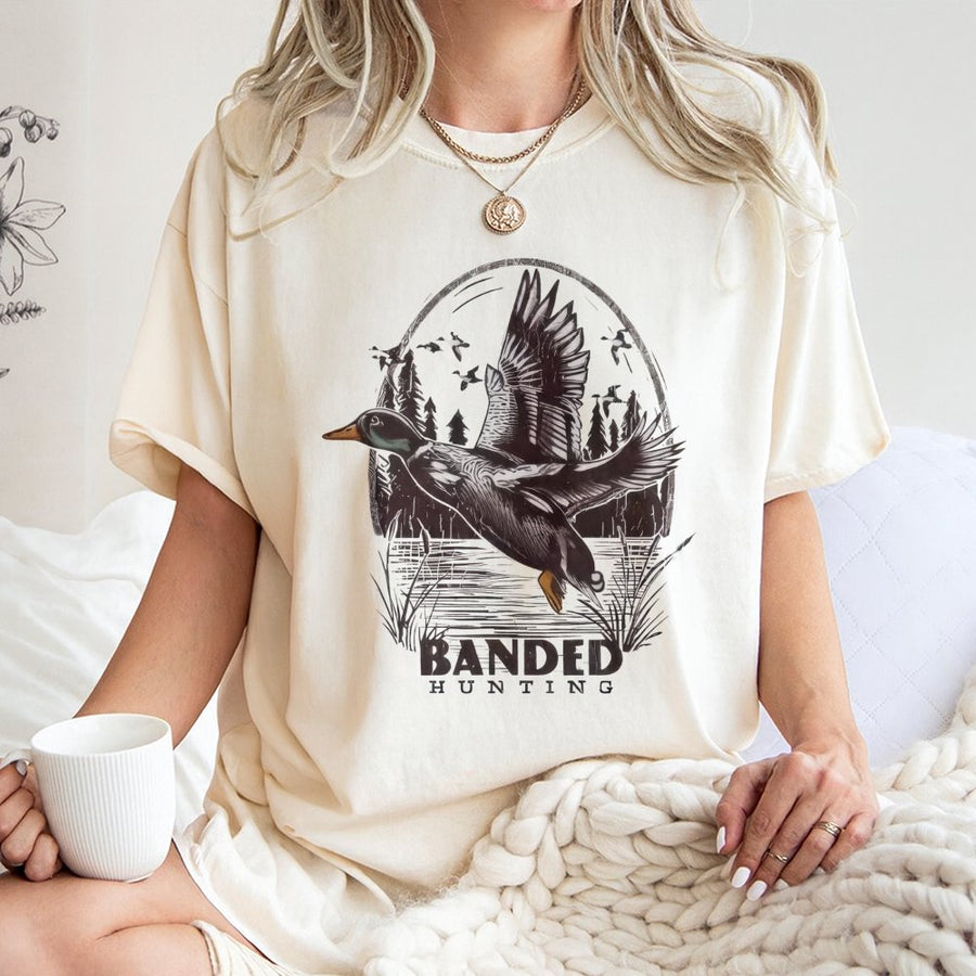 Mallard Duck Hunting T-Shirt | Vintage Waterfowl Graphic Tee | 100% Premium Cotton | Gift for Hunters and Outdoorsmen