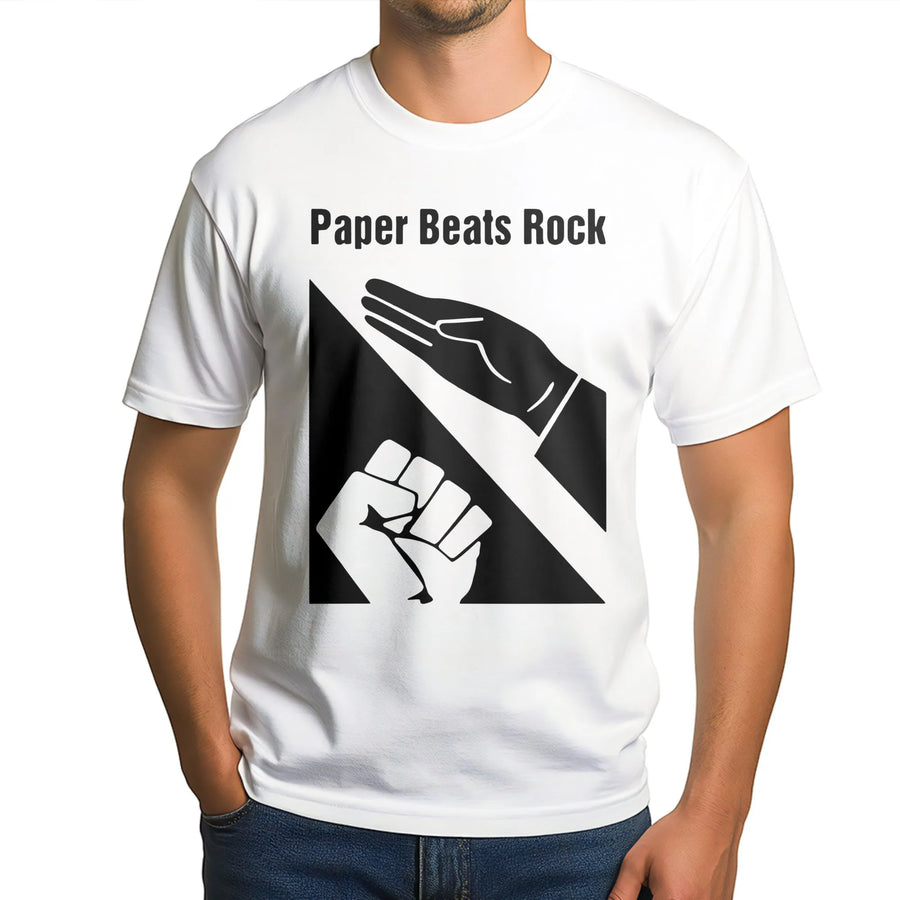 Paper Beats Rock T-Shirt Funny Paper Beats Rock Merch T-Shirt Unisex